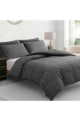 King Boy Yatak Takımları Çift Fırçalı Mikrofiber Battal Boy Nevresim Takımı 3 Parça Fermuarlı Yatak Seti, Ultra Yumuşak Anti Alerjik Kolay Bakım Ütü Yapmaz King 230 X 220 Cm , Kömür / Gri Çok Renkli