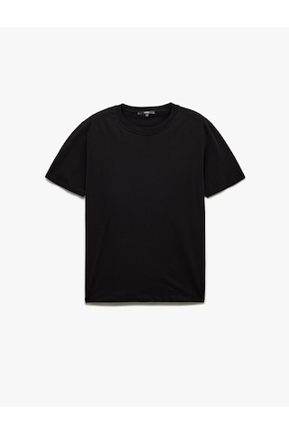 Koton Pamuklu Kısa Kollu Bisiklet Yaka Erkek Basic Tişört Siyah 6wam10062hk Siyah