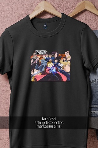 Bahriyeli Collection Oversize Fullmetal Alchemist Homunculus Tasarımlı Unisex T-shirt Siyah