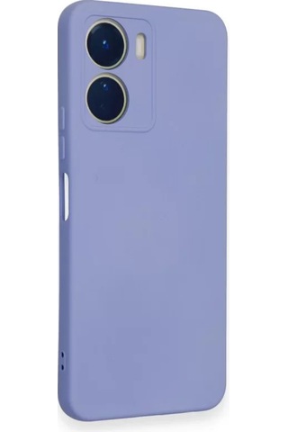 Newface Vivo Y16 Kılıf Nano İçi Kadife Silikon - Lila