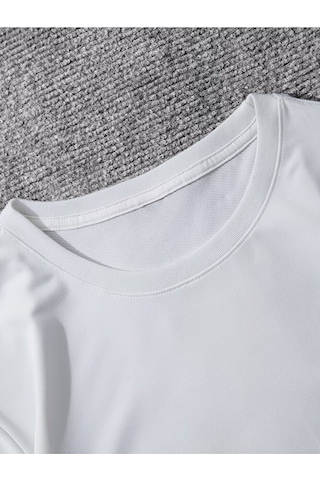 Nevermind Sevgili Kombini Ayıcık Kalp Baskılı Çift Tişört Oversize Unisex P Beyaz