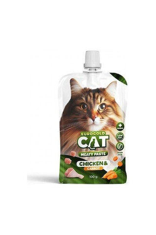 Eurogold Cat Et Ezmesi Tavuklu Havuçlu Kedi Ödül Maması 100 G