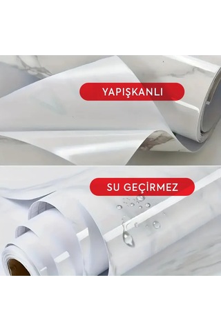 River World 5 Metrelik Deseni Mermer Olan Kaplama Kağıdı