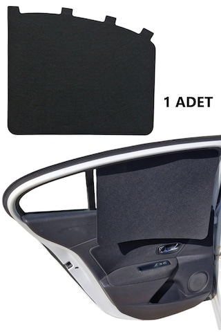Oto Güneşlik Perde Yan Cam Güneş Önleyici 1 Adet Siyah Keçe