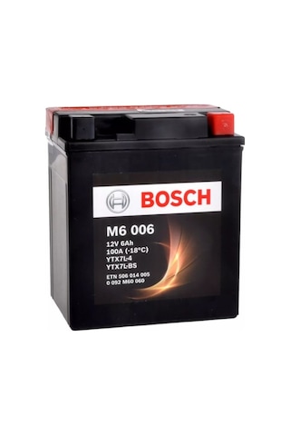 Bosch M6 Ytx7l-4 Ytx7l-bs 12v 6 Ah Motosiklet Aküsü Bosch M6 Ytx7l-4 Ytx7l-bs 12v 6 Ah Motosiklet Aküsü