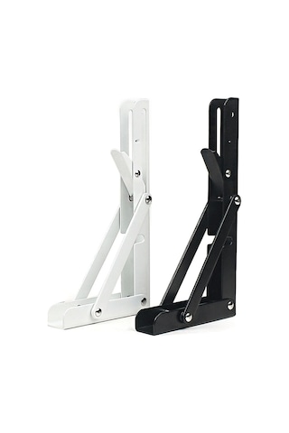 Wezone Katlanır Raf Askısı - 300kg Taşıma Kapasiteli, Paslanmaz Çelik, Duvar Montajlı Beyaz