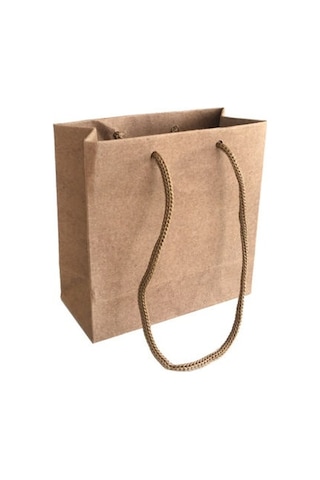 Çanta Karton Minik Boy Kraft 11x11 CM Naturel