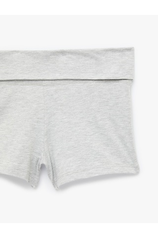 Koton Yüksek Bel Slim Fit Şort Pijama Altı Gri Melanj 7wlk80031mk