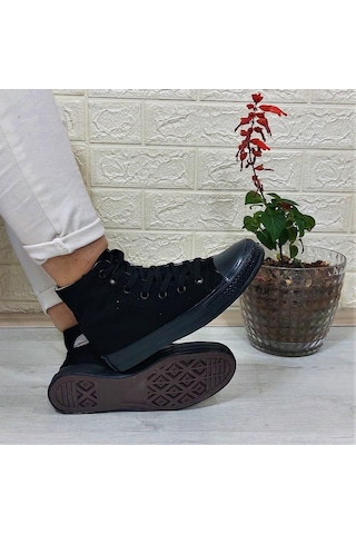 Fiyra 555 Siyah-siyah Uzun Unisex Sneaker Keten Spor Ayakkabı 001