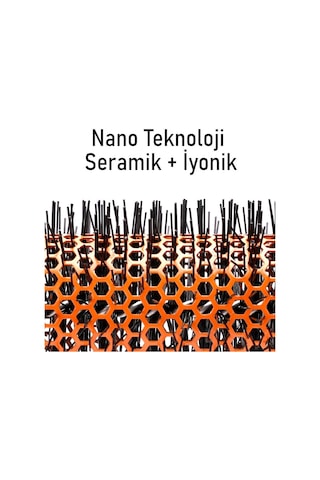 Valkyrie 19mm Nano Teknoloji Seramik + İyonik Termal Fön Saç Fırçası Salon Tipi Profesyonel