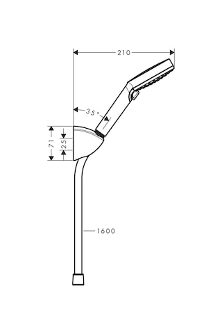 Hansgrohe Vernis Blend Vario Porter Duş Seti 1.6 M Krom