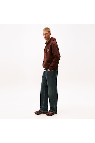 Tommy Hilfiger Relax Vovelty Graphic Erkek Kahverengi Sweatshirt Dm0dm22088 Kahverengi