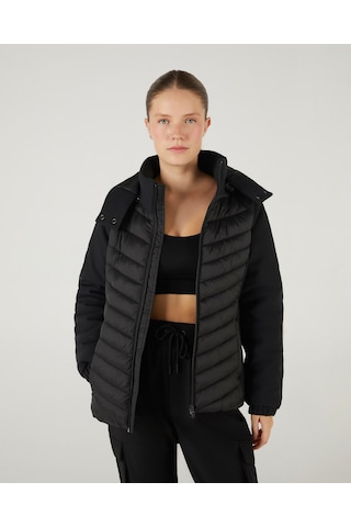 Skechers W Outerwear Padded Jacket Kadın Siyah Mont S242042-001 Siyah
