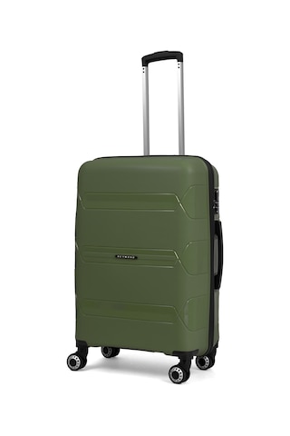 Lucas Polipropilen Kırılmaz Valiz, Orta Boy Haki