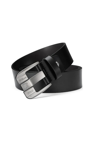 WİLLİAM POLO İtalyan Hakiki Deri Siyah 120 cm Erkek Kemer