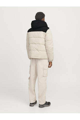 Erkek Rüzgara Dayanıklı Kapüşonlu Puffer Mont - Otto Moonbeam Çok Renkli