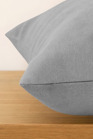 Luna Serisi Kadife Dokulu Kırlent Kılıfı 45 X 45 Cm - Açık Gri
