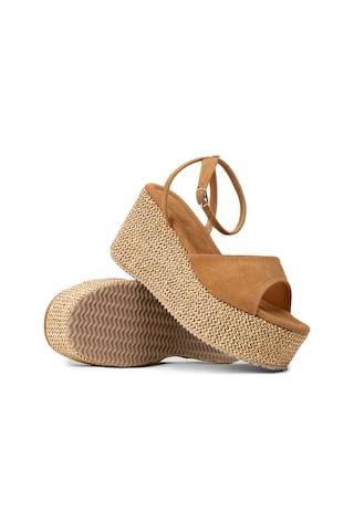Deery Kadın Taba Renkli Platform Sandalet - Rd814ztbac01 Taba