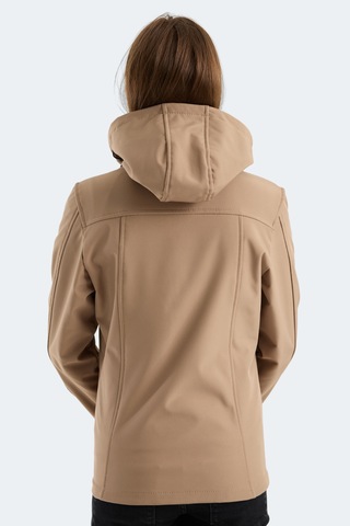 Slazenger Heat Control Kadın Çıkarılabilir Kapüşonlu Bej Mont & Kaban Bej