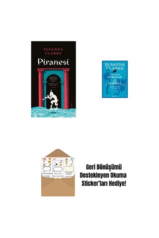 Piranesi + Jonathan Strange Ve Bay Norrell - 2 + Okuma Sticker'ları