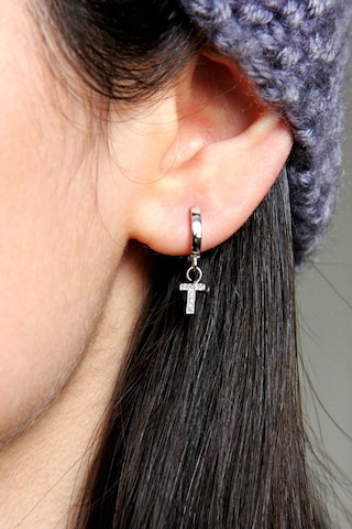 Argentum Concept - T Harfi Sallantılı Gümüş Tek Küpe - K080801