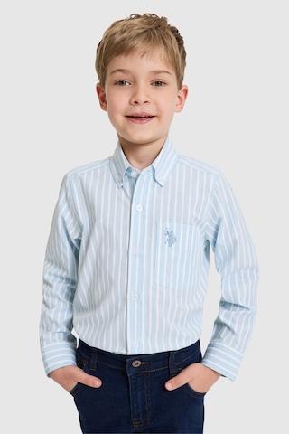 U.s. Polo Assn. Erkek Çocuk Mavi Gömlek Desenli 50324772-vr036