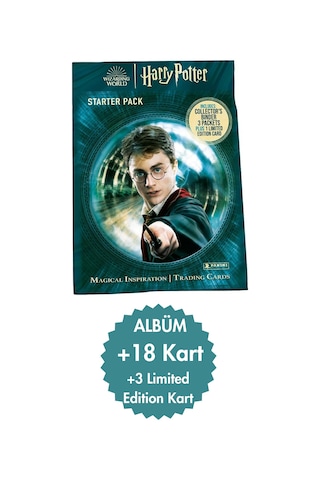 Toyika Panini Lisanslı Harry Potter Mega Başlangıç Paketi Albüm + 18 Kart + 3 Limited Edition Kart