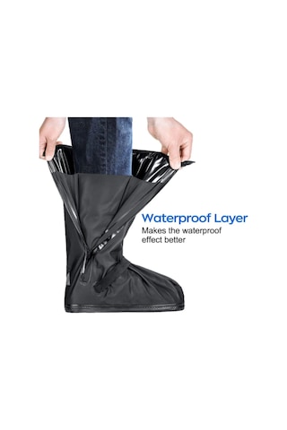 Motosiklet Ayakkabı Bot Kılıfı Yağmurluğu Su Geçirmez Lastikli Motor Bacak Yağmurluk Çamur Koruma