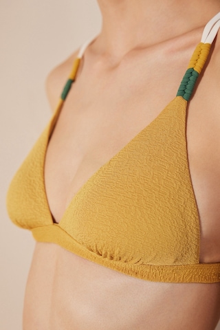 Penti Blanca Üçgen Fit Dokulu Ve Makromeli Sarı Bikini Üstü Plh2ug9l24ıy-ye16 Sarı