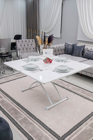 Juppo Üst Tabla Mdf Beyaz Oval Köşe Alt Beyaz Dışa Kıvrım