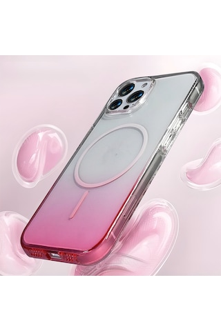 Nihcase Apple Uyumlu iPhone 16 Pro Kılıf Rainbow Renkli Septik Manyetik Şarj Kapak
