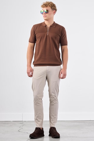 Dufy Kahve Örgü Erkek Triko - Slim Fit Kahve