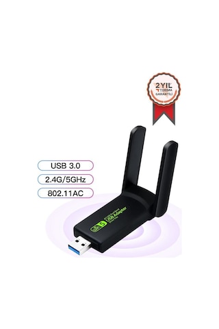 Ac 1200 Mbps Dual Band Usb 3.0 Adaptör Kablosuz Wi-fi Alıcı