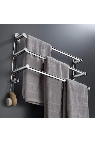 Bar Geri Çekilebilir Havlu Askısı 20 - 30 İnç Ss 304 Havlu Askısı Ağır Hizmet Tipi 3m Yapıştırıcı Banyo Duvara Serbest Montaj Montaj Delikleri Kurulum Banyo Mutfak Diğer