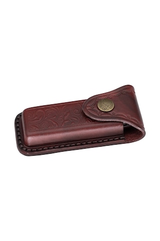 Fallkniven Phel Folding Knife Leather Sheath Deri Kamp Çakı Kılıf Kahverengi