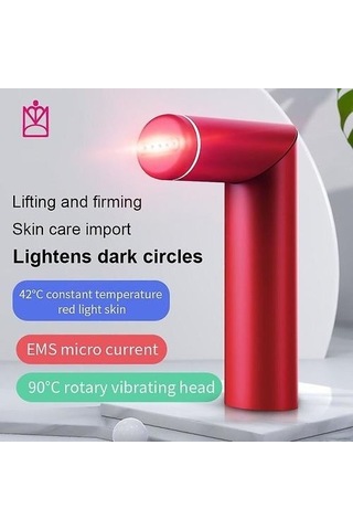 Three Beans Elektrikli Göz Masajı Karşıtı Masaj Aleti - Kırmızı Yaarql Kırmızı