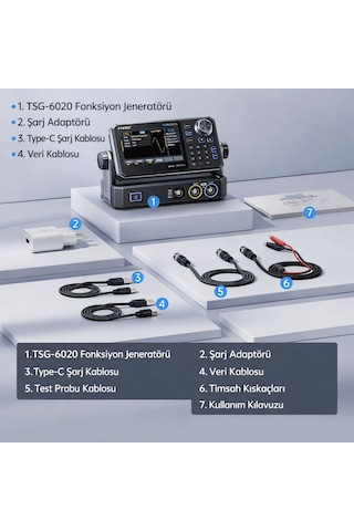 Fnırsı Tsg3020 2 Kanallı 30mhz 200msa/s Fonksiyon Sinyal Jeneratörü