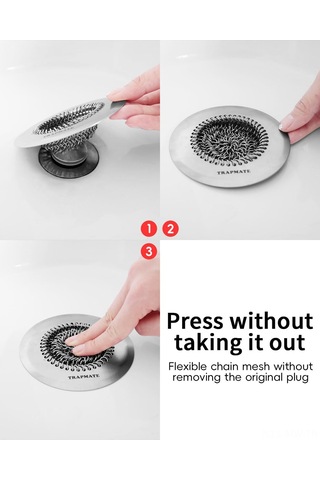 Moveevo 304 Paslanmaz Çelik Saç Tutucu: Artık Tıkanıklık Sorunu Duş, Banyo, Lavabo İçin Hızlı Su Akışı Ve Kolay Temizlik - Dayanıklı Tıkanıklık Engeli Diğer