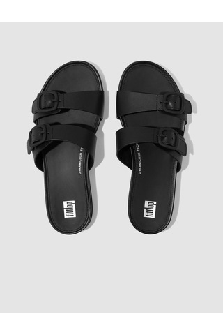 Fitflop Gracıe Fv1 Çift Tokalı Siyah Kadın Terlik Siyah