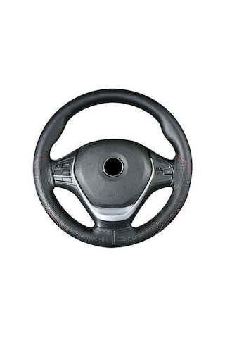 Novahub Turuncu 38cm Hakiki Deri Araba Direksiyon Kılıfı Dört Mevsim Kaymaz Tekerlek Örgü Kapağı İç Aksesuarları Turuncu