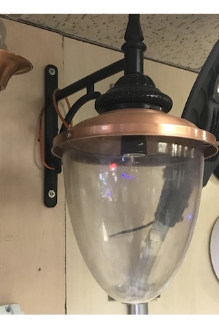 Meşale Bakır Cam Başlık E27 Duy Büyük Boy Diğer
