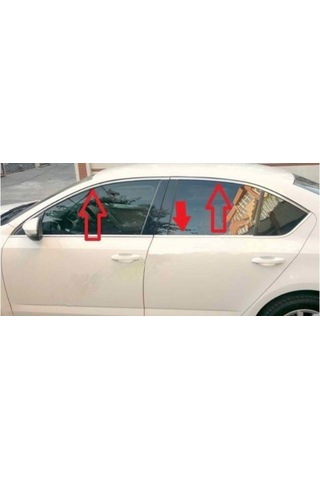 Skoda Octavia Cam Çerçevesi Kromu Komple Set 2013-2018 Arası