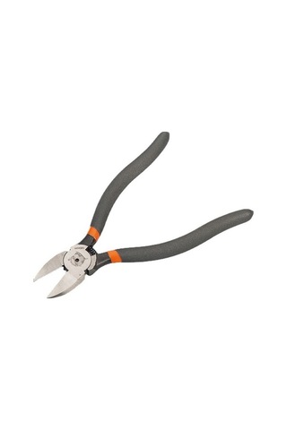 Fortunelane Endüstriyel Kenarli Çelik Tırnakli Pense, Japon Stili Plastik Elektronik İçin El Aracı, 5 İnç İnce Tip Turuncu-gri