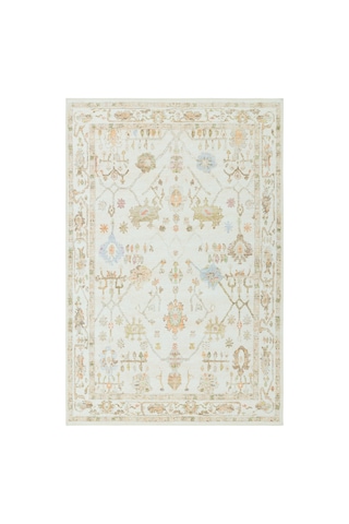 Cool Halı Private Xw Krem Açık Kahve Rengi Vintage Halı Pers Desenli Şönil Salon Oturma Odası Halısı