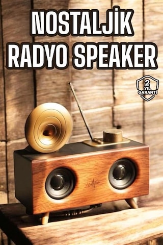 Znv Zenvia Mey İthalat Nostaljik Görünümlü Bluetooth Bağlantılı Speaker Znv2025 Cmn