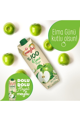 Meysu %100 Elma Suyu 1 Lt X 6 Adet