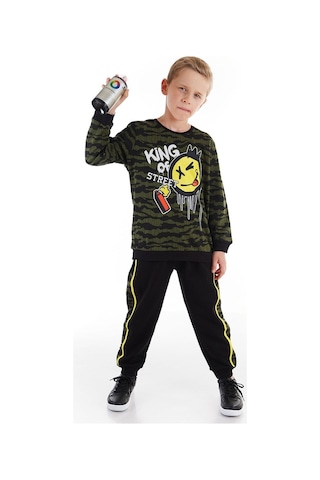 Denokids Mushi Grafiti King Erkek Çocuk Eşofman Takım Çok Renkli