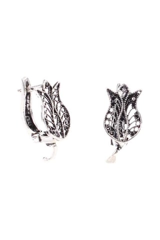 925 Ayar Telkari Lale Modeli Arkadan Kıskaçlı Küpe