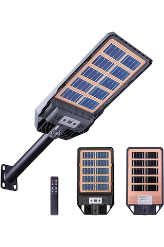 400w Çift Yüzey Şarjlı Güneş Enerjili Ultra İnce Led Sokak Lambası Su Geçirmez, Sensörlü, Kumandalı 400w