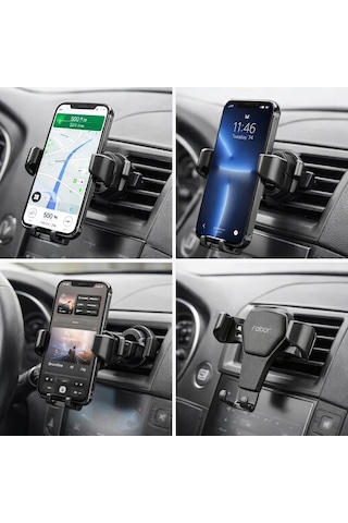 Evrensel Uyumlu Araç Telefon Tutucu - Tek Elle Kullanım İmkanı 04 Dokuz Parçalı Set